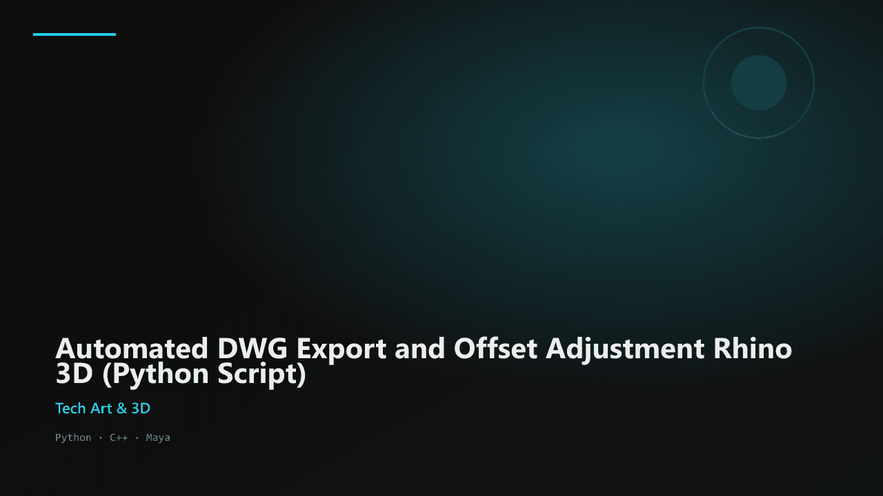Automated DWG Export and Offset Adjustment Rhino 3D (Python Script)