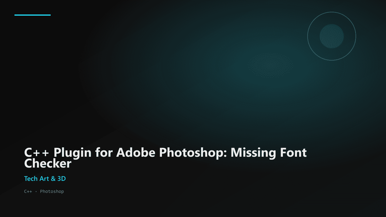 C++ Plugin for Adobe Photoshop: Missing Font Checker