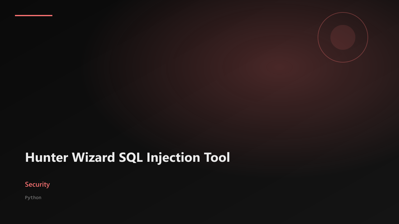 Hunter Wizard SQL Injection Tool