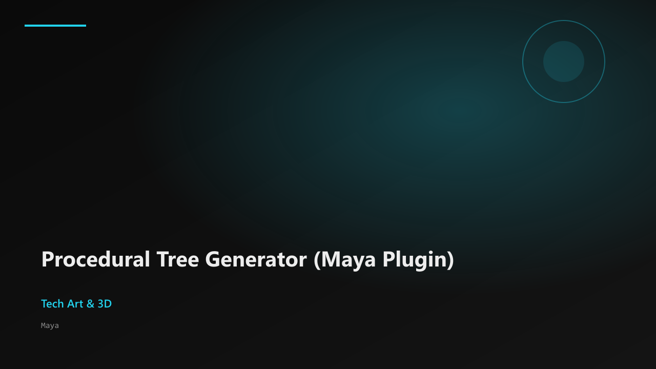 Procedural Tree Generator (Maya Plugin)